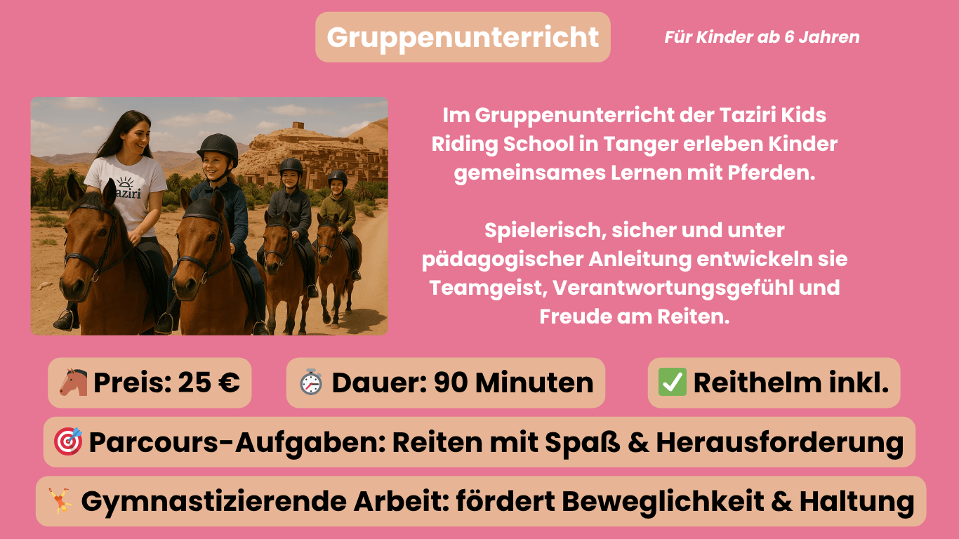 gruppenunterricht taziri riding school
